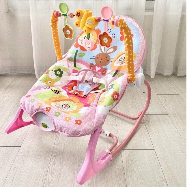 (Chính hãng) Ghế rung tự động bập bênh phát nhạc Rocker cao cấp cho bé