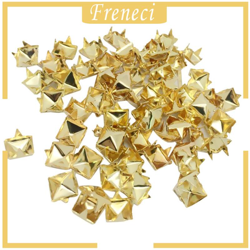 Set 100 Đinh Tán Kim Tự Tháp Màu Bạc Dùng Để Làm Giày Da / Túi Xách DIY