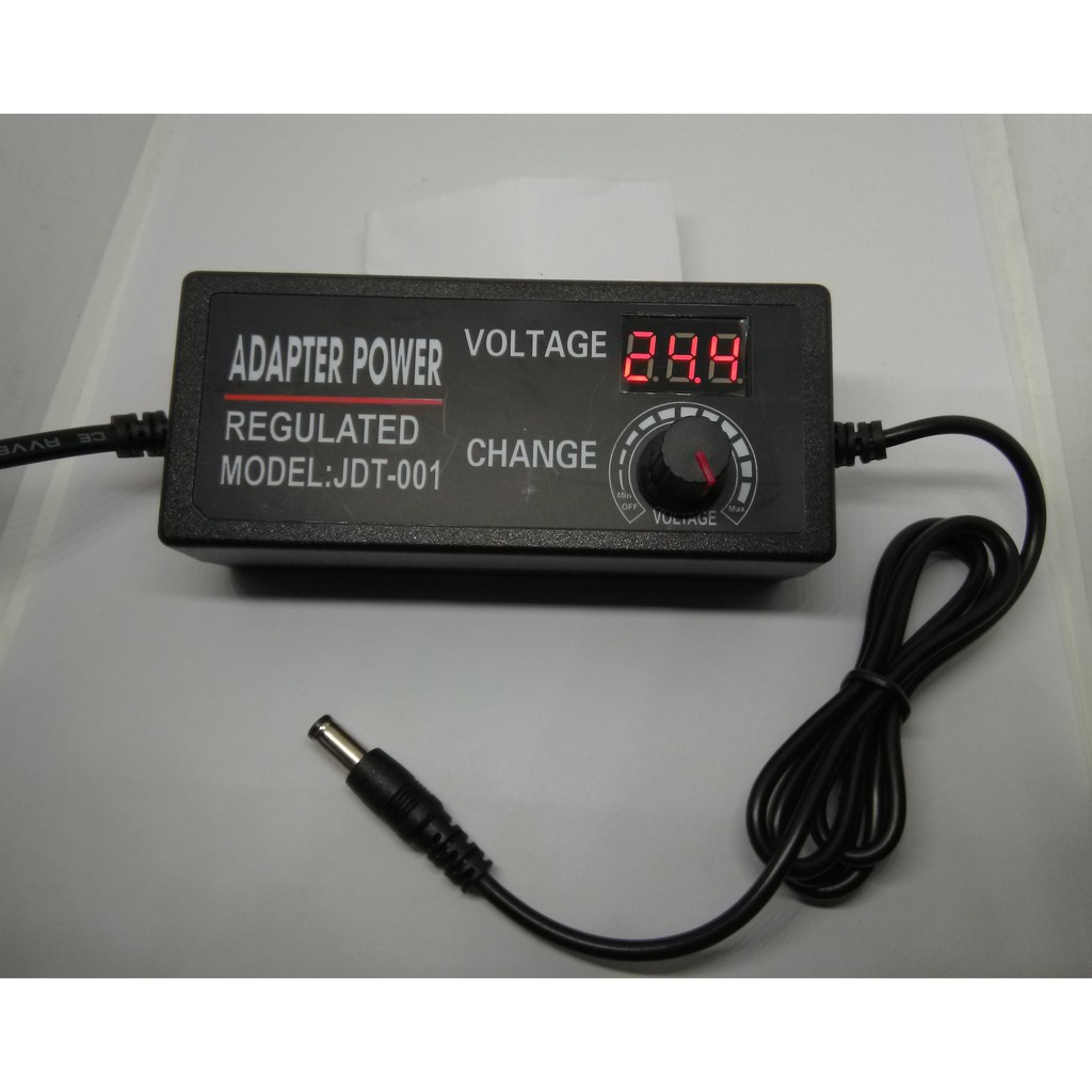 Adapter điều chỉnh điện áp 3-24V 2A có led hiển thị Volt