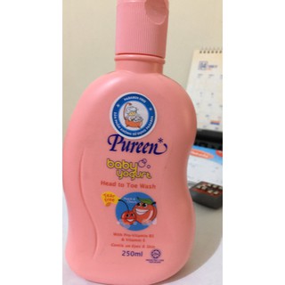 Sữa tắm gội toàn thân Pureen cho trẻ sơ sinh tinh chất sữa chua (hương Đào và Cherry) malaysia