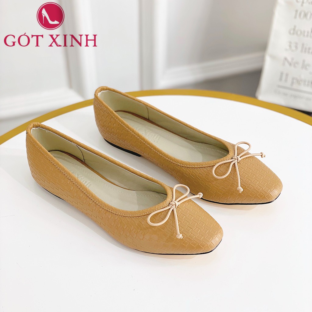 Giày Búp Bê Nơ Gót Xinh GX233 Da Mềm | BigBuy360 - bigbuy360.vn