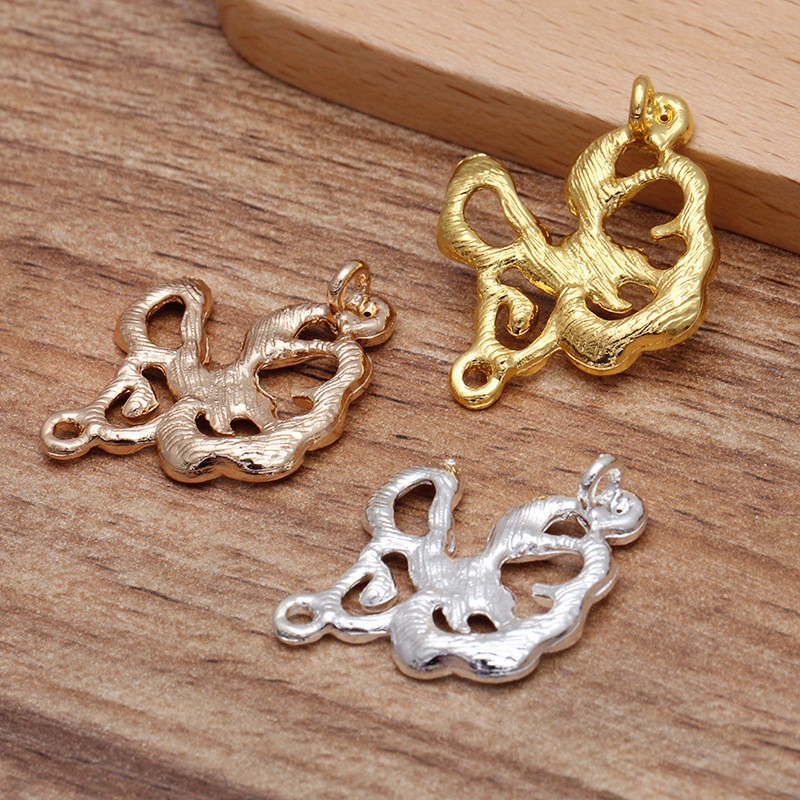 1 phiến đúc họa tiết mây 24*29mm nguyên liệu làm trâm làm trang sức cổ trang