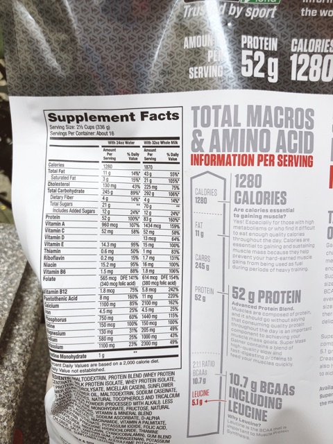 SỮA TĂNG CÂN TĂNG CƠ SUPER MASS GAINER (5.4 KG) | BigBuy360 - bigbuy360.vn