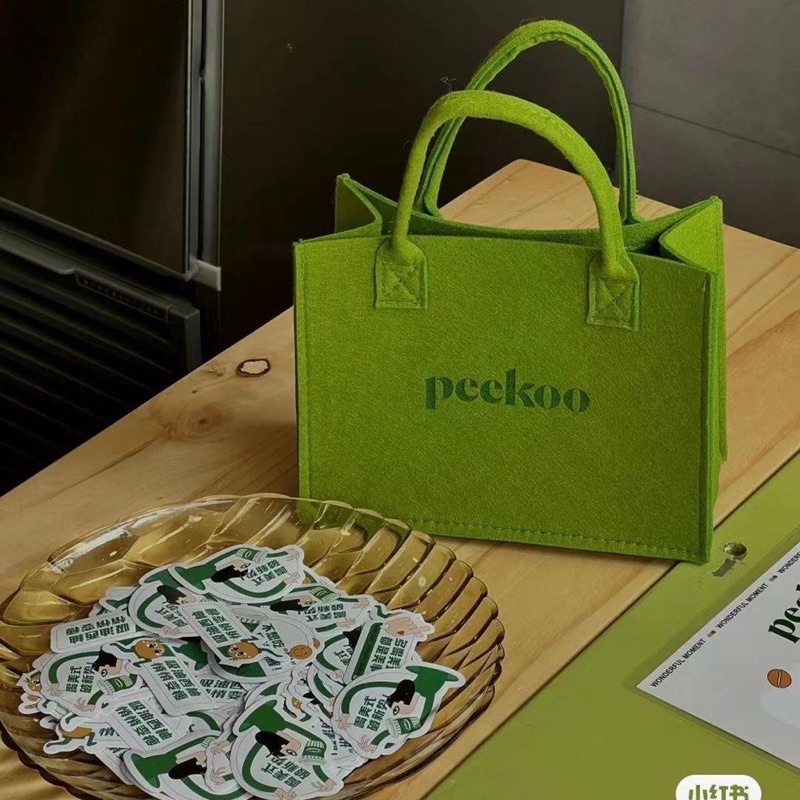 Túi xách peekoo xanh lá hàng quảng châu siêu hót đi du lịch đi biển sang chảnh hết nấc nha