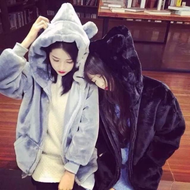 Áo khoác mũ tai gấu