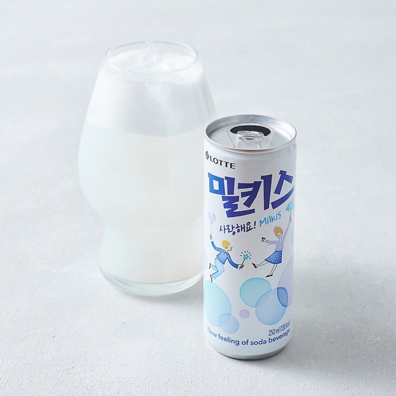 Nước có gas soda hàn quốc vị sữa 250ml LOTTE MILKIS ORIGINAL