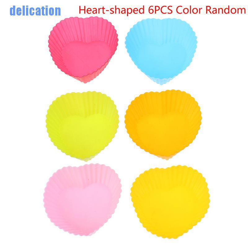 Sự xung đột✿ 6 Khuôn Làm Bánh Cupcake Bằng Silicone