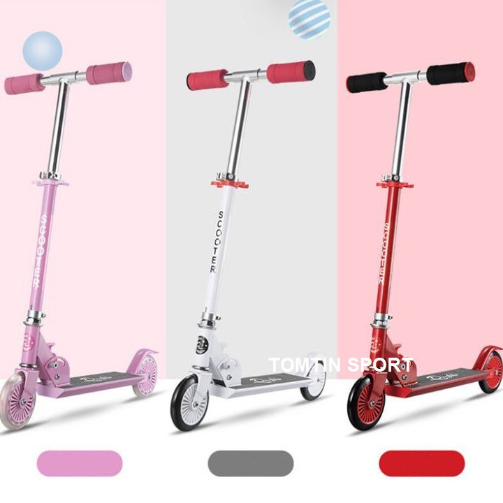 Xe trượt scooter trẻ em cao cấp 2 bánh đèn led có chân trống cho bé trai và bé gái 3-10 tuổi quà tặng năm mới ý nghĩa