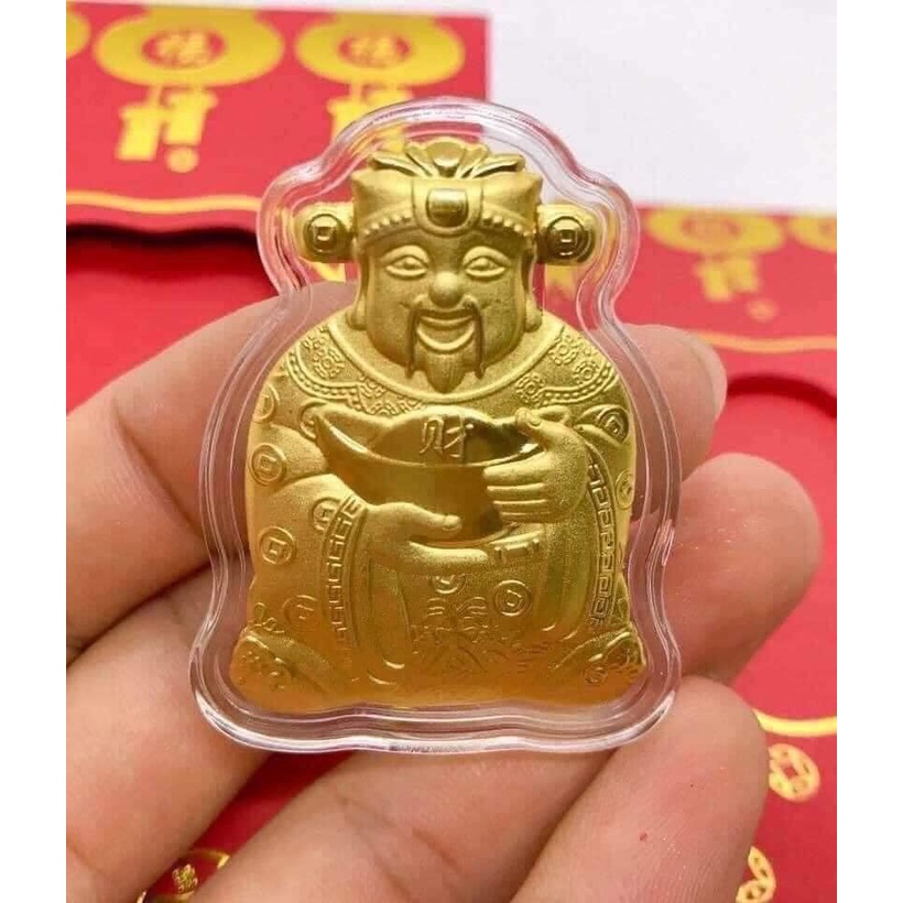 Lixi tết🍒 FREESHIP🍒Lì Xì Ông Thần Tài Vàng Mạ Vàng 24k HongKong 2022