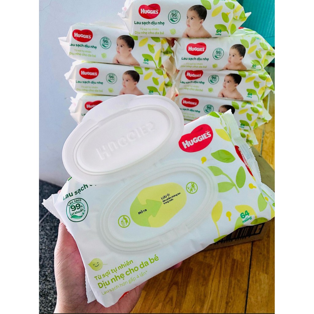 Khăn Ướt Huggies Không Mùi (64 tờ/gói)