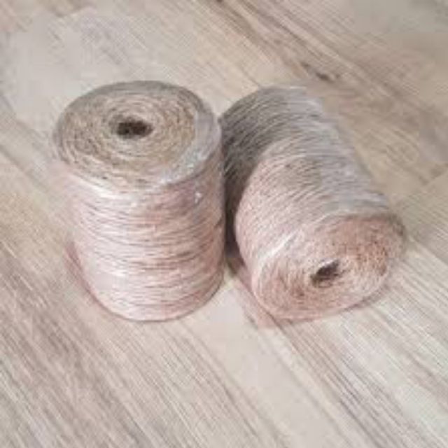 Dây thừng 20m làm đồ handmade, dây cói trang trí hôp quà, lọ hoa