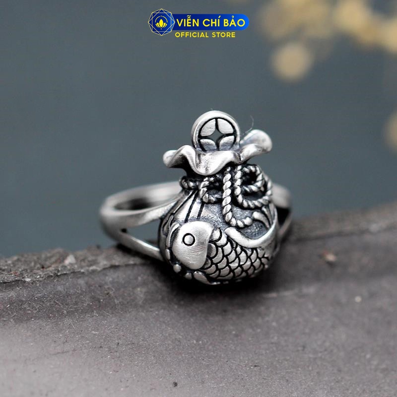 Nhẫn bạc nữ Lý ngư tài phúc nữ chất liệu bạc Thái 925 thời trang phụ kiện trang sức nữ Viễn Chí Bảo N000300