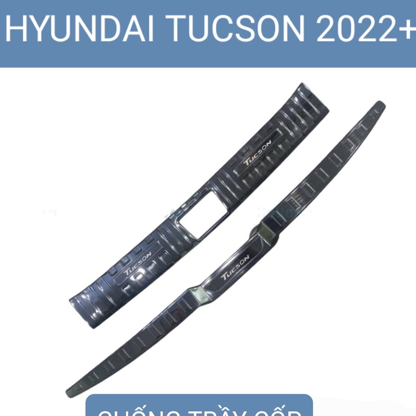 Ốp chống trầy cốp trong, ngoài CACBON xe Hyundai Tucson 2022 – 2023 - MẪU CARBON ( hàng cao cấp)