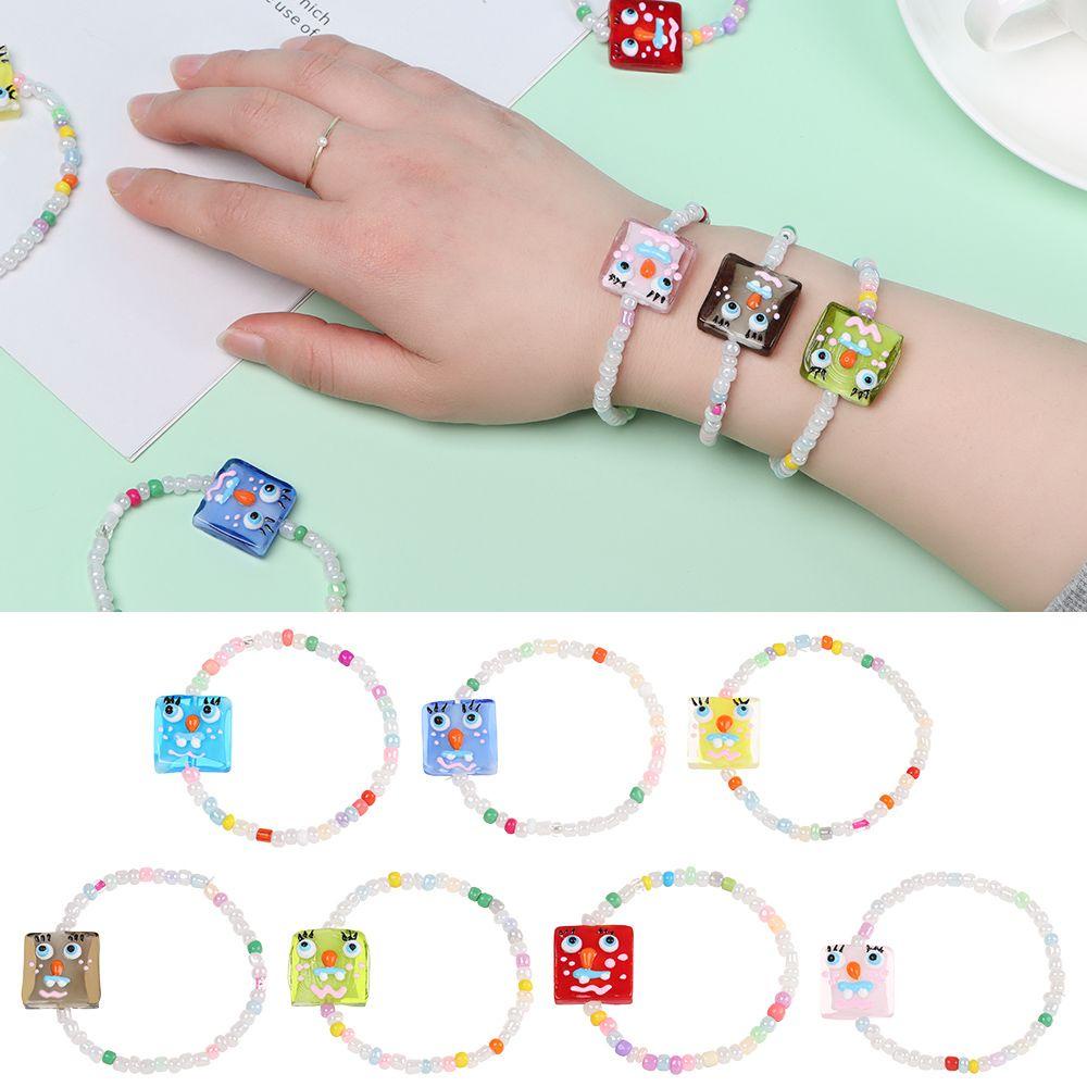 SUMU Vòng Tay Chuỗi Hạt Co Giãn Hình Thú Hoạt Hình Dễ Thương