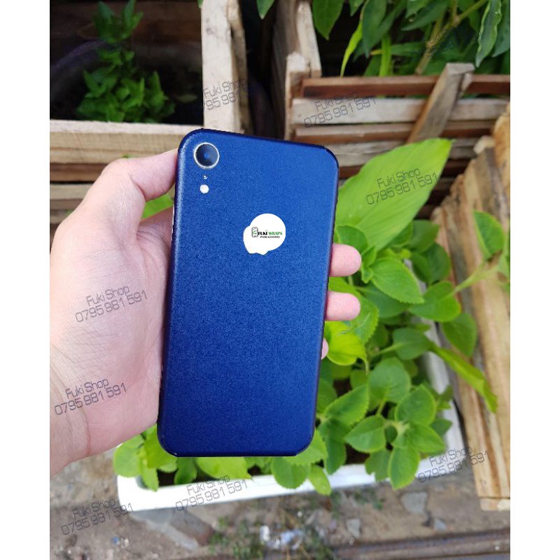 Tấm Dán Skin FULL Viền Màu Cobalt Blue Matte 5 6 7 6plus 7plus 8plus X XS XR XSMAX 11 PRO MAX 12 PRO MAX