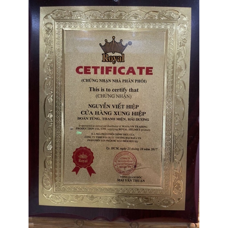 Mũ bảo hiểm fullface chính hãng ROYAL bảo hành 12 tháng