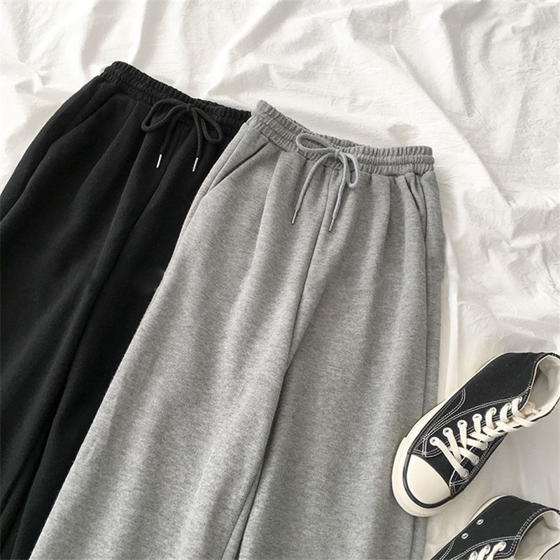 Quần nỉ đông ấm jogger bo gấu phong cách hàn