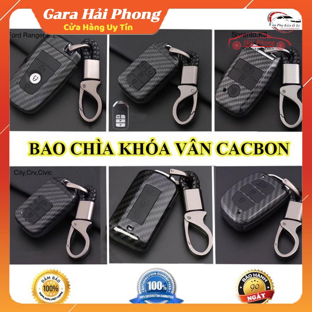 BAO CHÌA KHOÁ CACBON I10-ELANTRA-ACCENT-KONA-XPANDER-FORTUNBER-VIOS-CAMRY-RANGER ĐỦ DÒNG