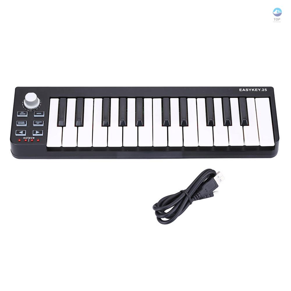 ♪ Bàn phím Mini 25 phím USB MIDI dễ dàng mang theo bàn phím sắp xếp bàn phím âm nhạc bàn phím điện âm