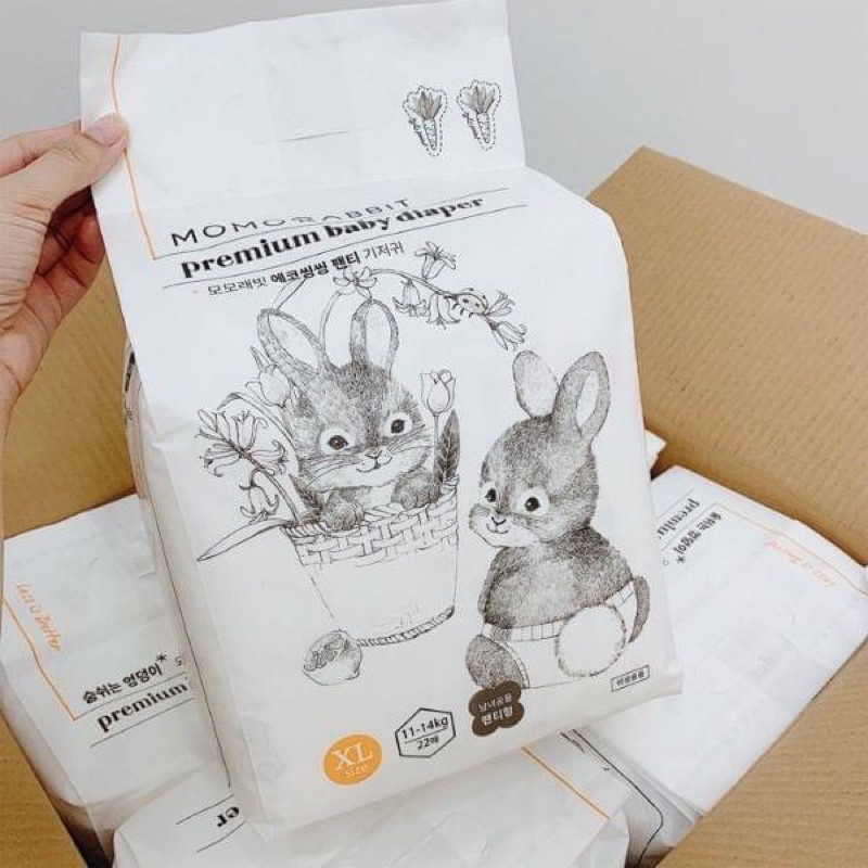 Bỉm Momorabbit Nội Địa Hàn Quốc Size Dán/Quần s50/M44/L40/xl36/L28/xl22/xxl18, Suzy Baby