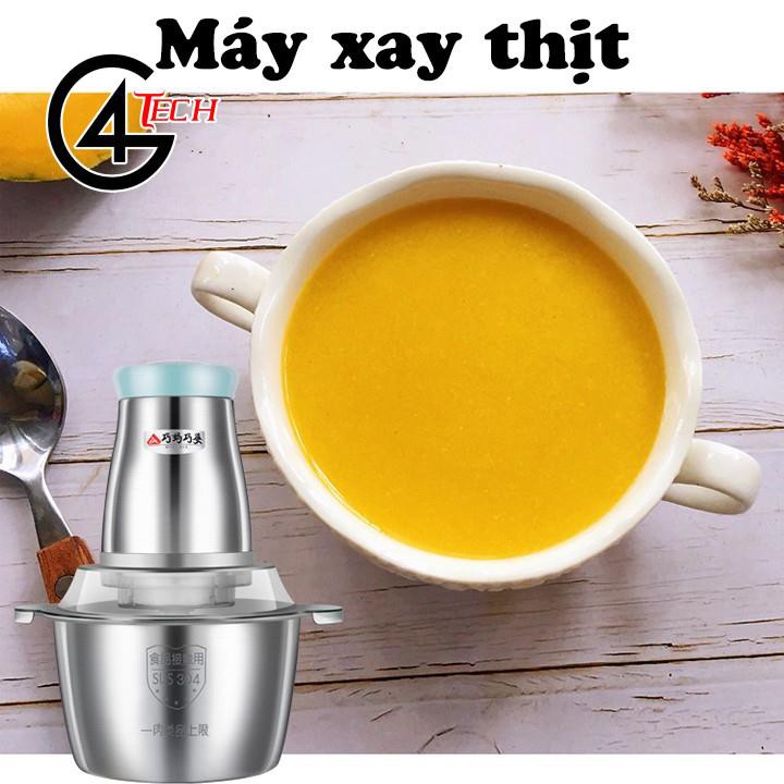 Máy xay thịt, xay nhuyễn giò chả đa năng dung tích 1,5 -2 lít chất liệu inox 304 cao cấp dùng cho gia đình 2-6 người