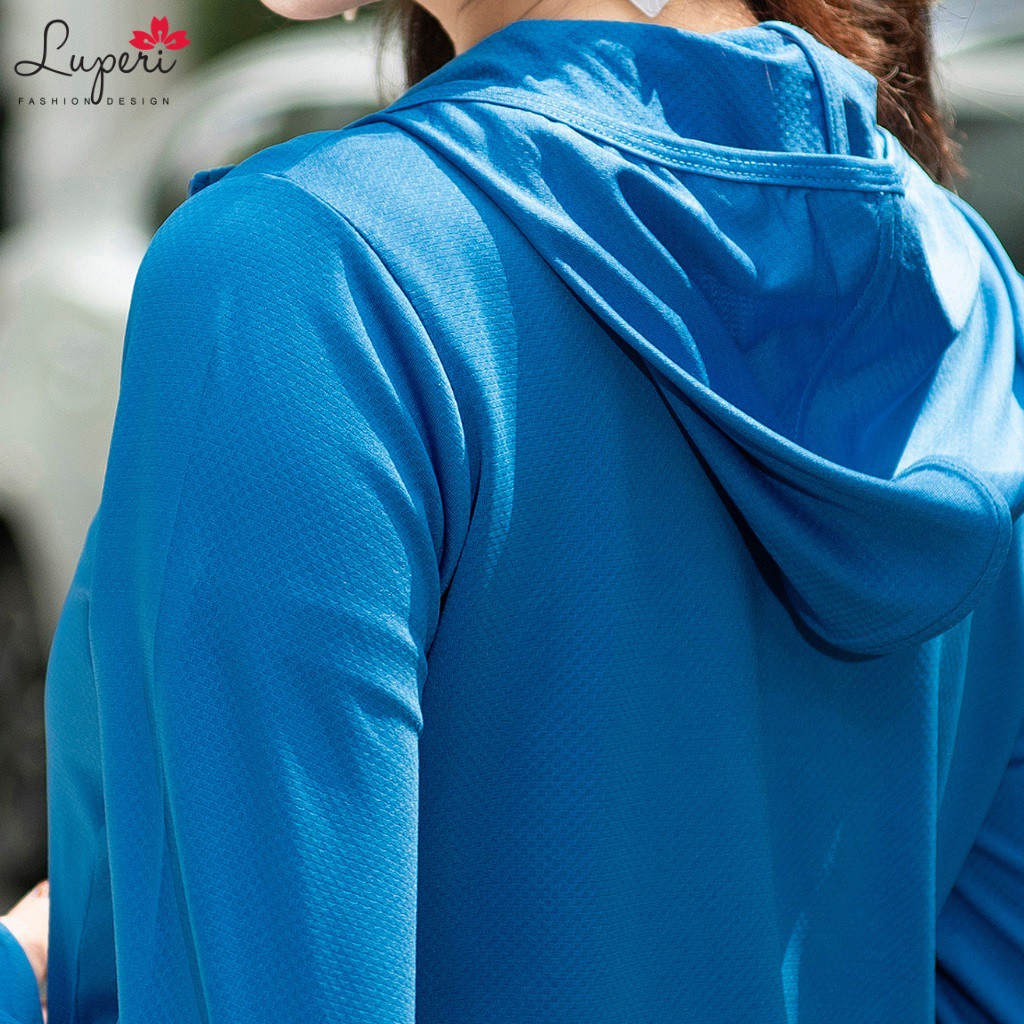 Áo Khoác Chống Nắng Nữ Luperi vải dày dặn chống tia UV gây hại cho da có khóa 2 bên tặng khẩu trang kháng khuẩn ACN01