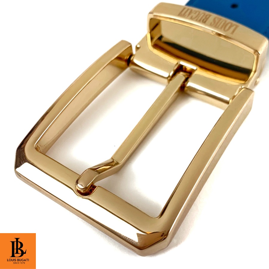 Thắt lưng nam da bò cao cấp LOUIS BUGATI DMT15 dây lưng da bò thật