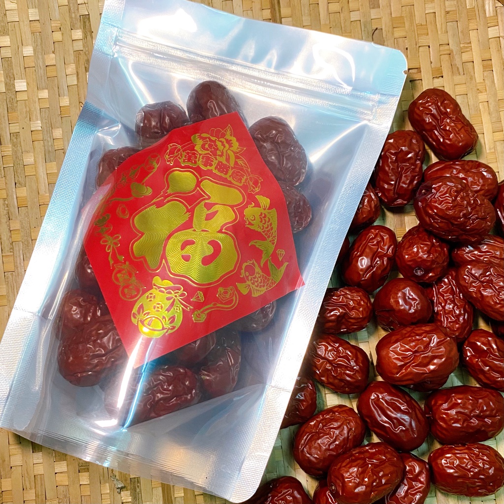 Táo đỏ khô loại trái to, ngọt - nấu sâm, canh, chè -Gói Canh Thảo Dược -Tâm Trà
