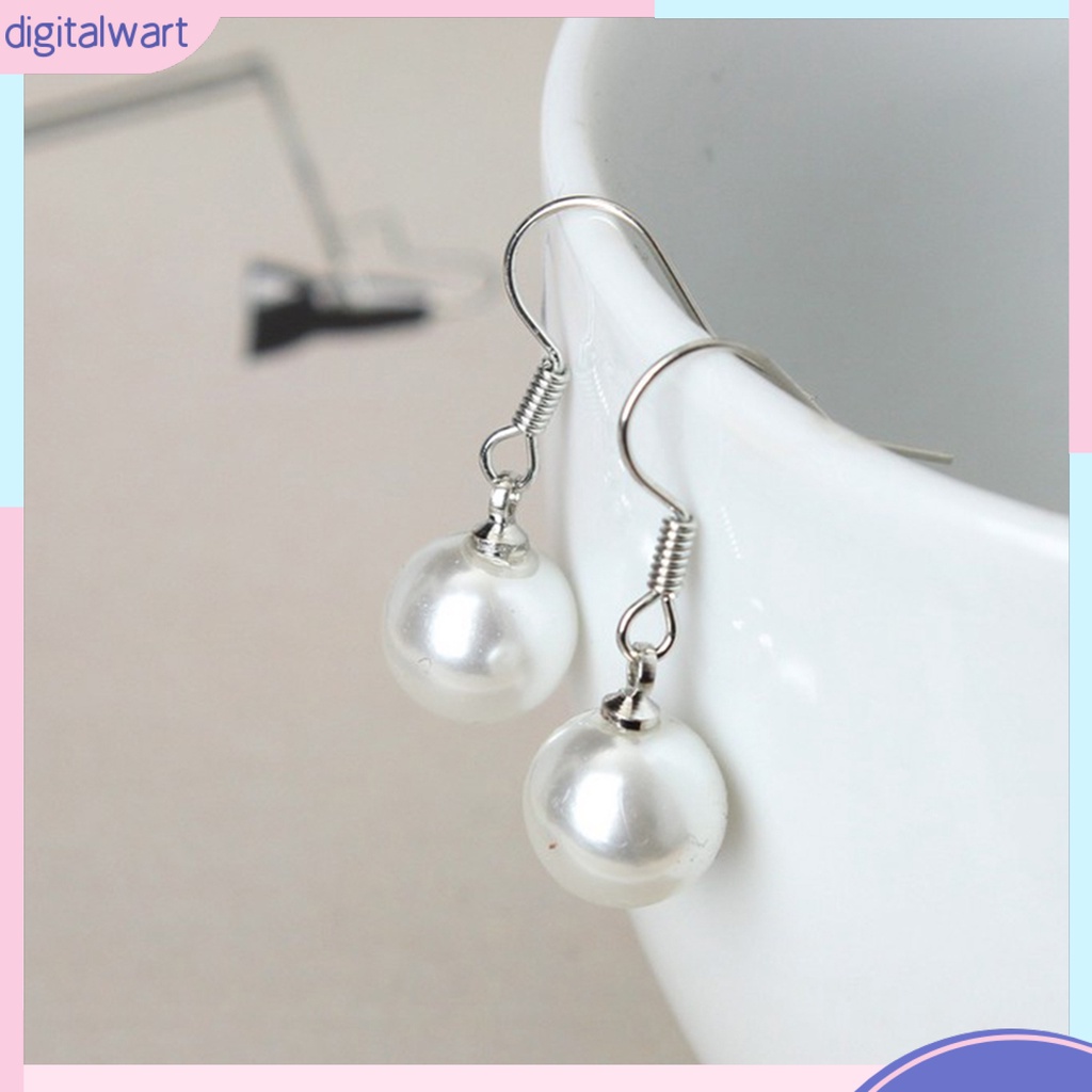 Khuyên tai ngọc trai giả 8mm thời trang thanh lịch dành cho nữ