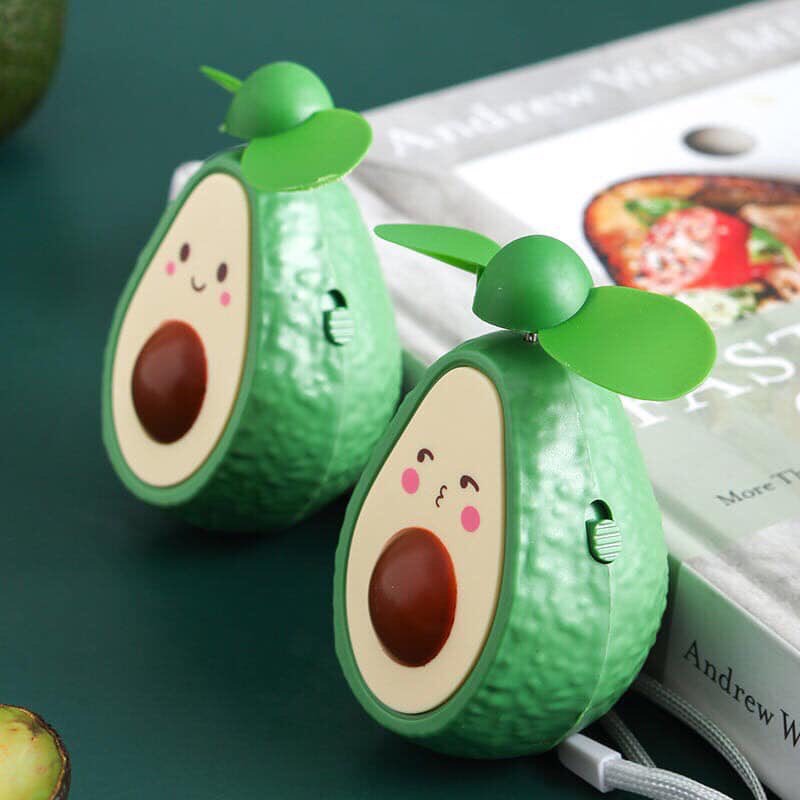 Quạt mini cầm tay hình quả bơ siêu dễ thương (có ảnh thật) #1