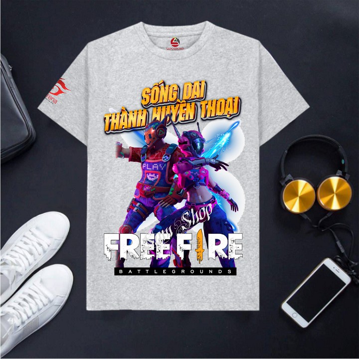 [Giảm giá sốc] Áo Free Frie ghi xám cotton cực đẹp - Mùa 2