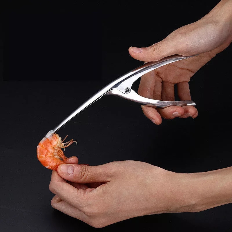 Dụng Cụ Lột Vỏ Tôm Tiện Lợi Bằng Thép Không Gỉ