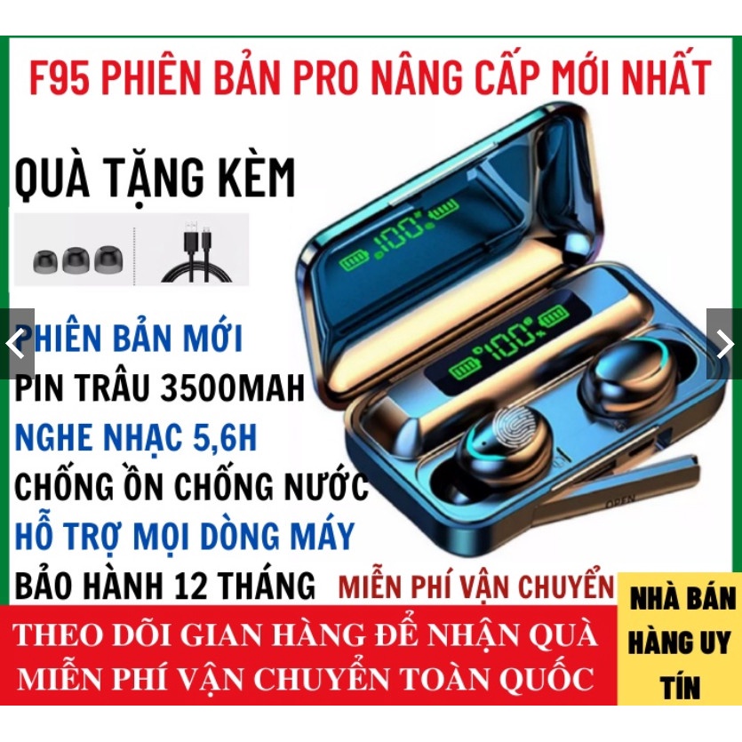 Tai Nghe Bluetooth Amoi F9 Pro 5.0 Cao Cấp Kết Nối Không Dây | Nhét Tai Amoi F95 Pro - Phiên Bản Quốc Tế