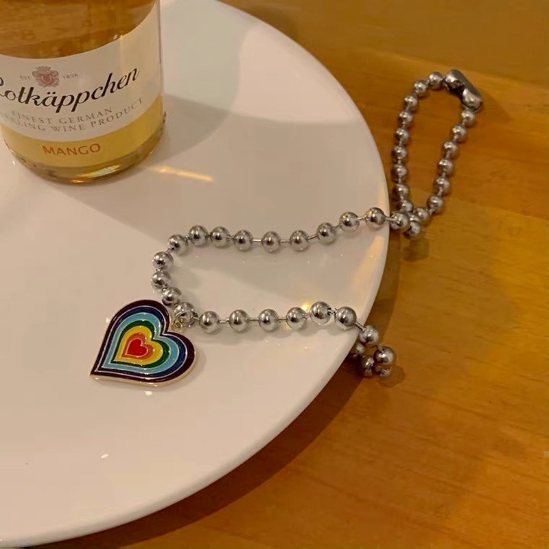 ✨✨Vòng cổ Hợp Kim Mặt Hình Trái Tim Nhiều Màu Thời Trang Cho Nữ