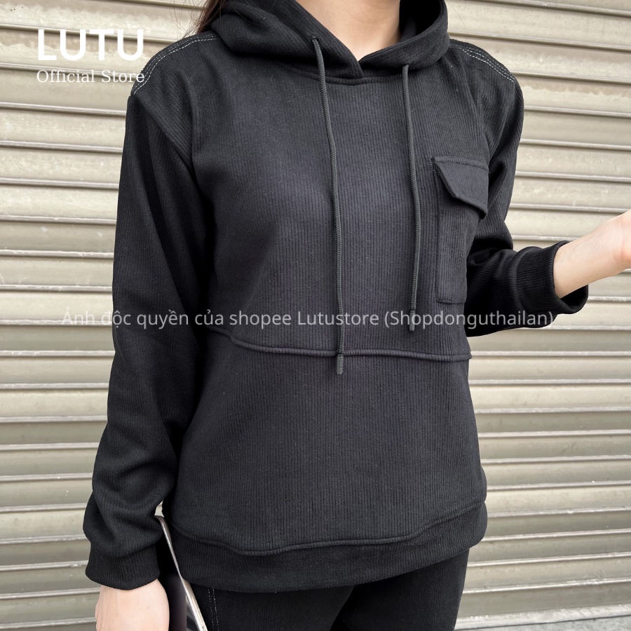 Bộ Nỉ Nhung Áo Hoodie Phối Túi Mix Quần Jogger Cá Tính Đủ Size
