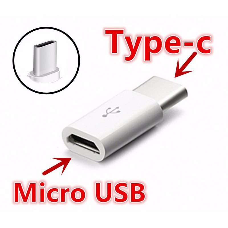 Đầu chuyển cáp sạc micro USB sang USB type C – jack chuyển type C USMCHST