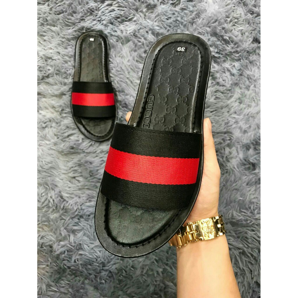 DÉP NAM ĐEN BẢN ĐEN ĐỎ