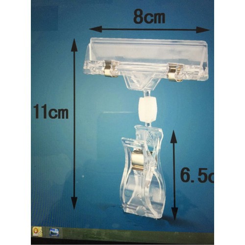 {BUÔN/SỈ} KẸP BẢNG GIÁ NHỰA TRONG CAO CẤP DÀI 12CM .