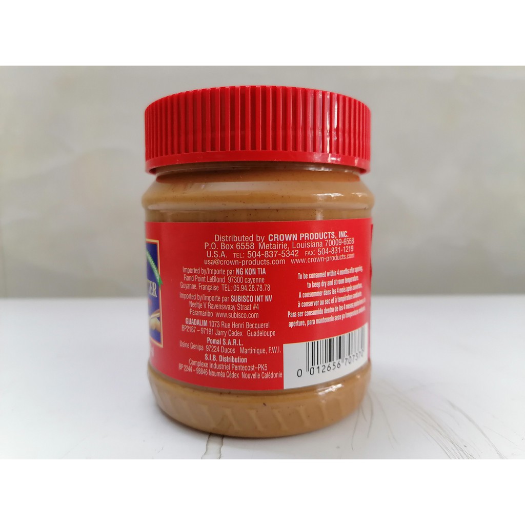 [CROWN Hộp nhỏ 340g – NẮP ĐỎ] BƠ ĐẬU PHỘNG MỊN [USA] CROWN Smooth &amp; Creamy Peanut Butter (tgc)