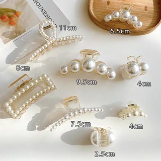 Kẹp tóc càng cua đính ngọc trai giả hottrend phong cách hàn quốc