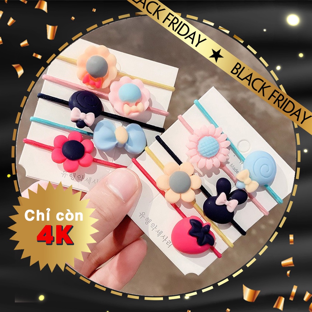 Set 30 dây cột tóc nhiều màu cho bé cực dễ thương
