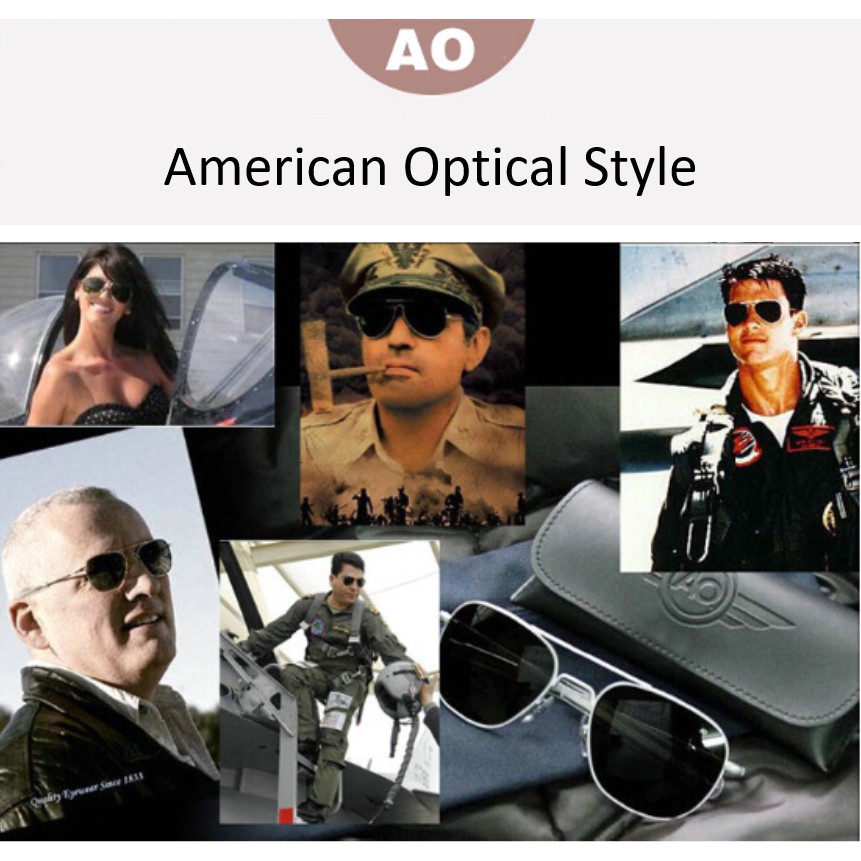 Kính Cơn Mỹ AO American Optical Gọng Kim Loại, Mắt Kính Thủy Tinh (Nhìn ngoài đẹp hơn rất nhiều)