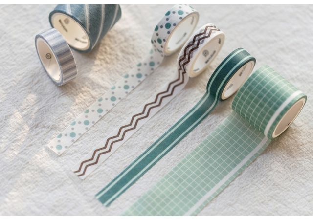 Set 6 cuộn washi tape băng dính trang trí đựng hộp giấy yuxian