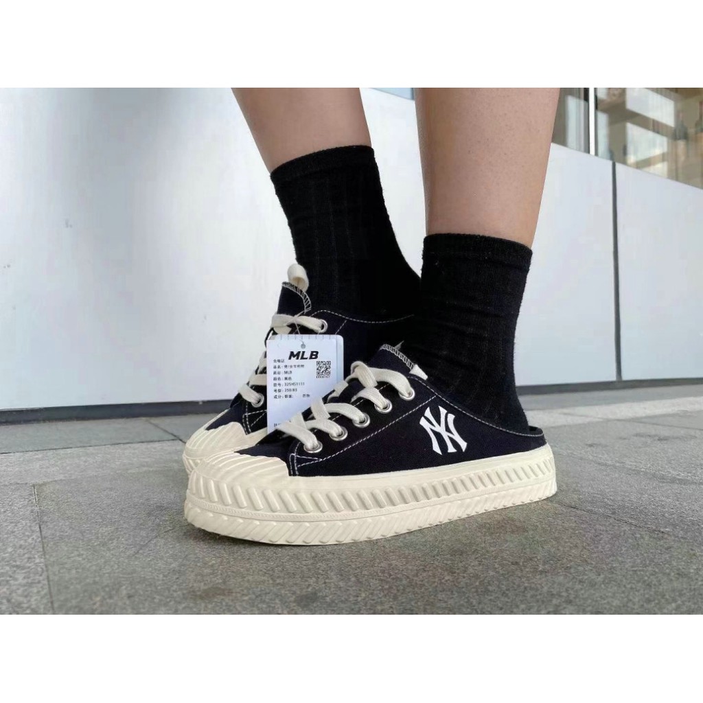 Giày sneaker sục đạp gót nữ độn đế in NY Play Sport phong cách ulzzang Hàn Quốc siêu Hot đi cực xinh TH-50