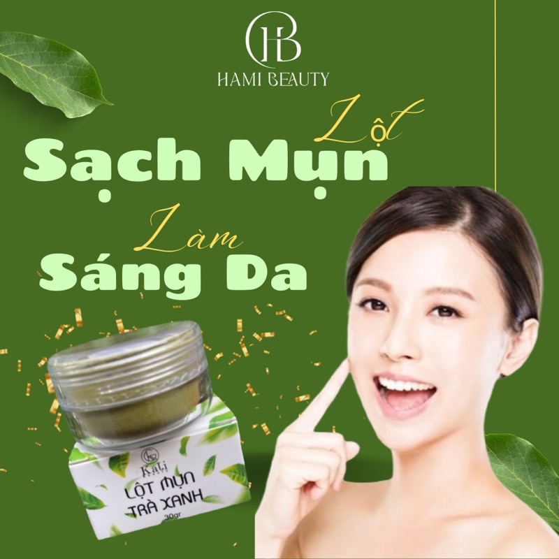 Bột lột mụn trà xanh(30gr/lọ) loại bỏ mụn đầu đen, mụn cám giúp sạch da