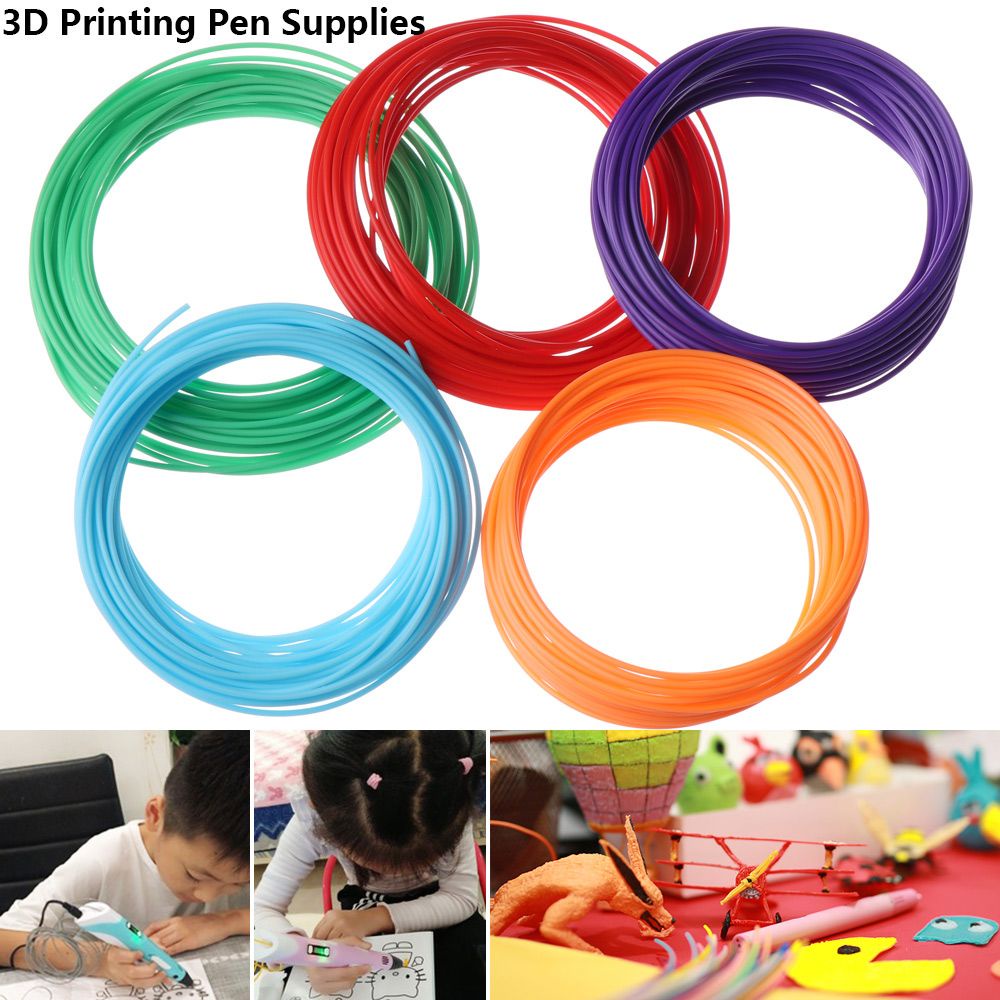 KUNHEV Bút In 3D Dài 5 / 10M Không Ô Nhiễm Nhiều Màu Sắc Dùng Làm Đồ Thủ Công Nghệ Thuật