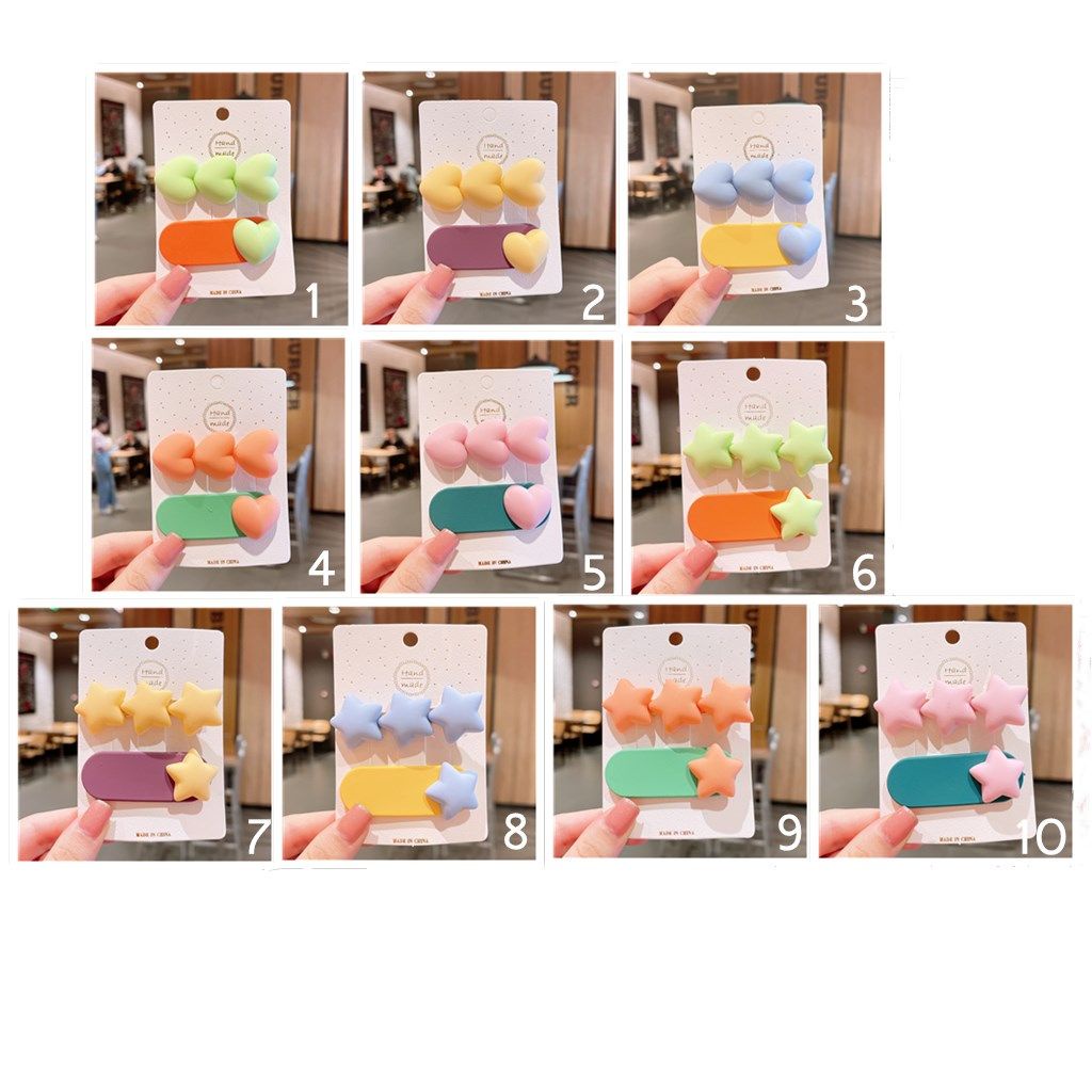 Set 2 kẹp tóc dễ thương cho bé gái