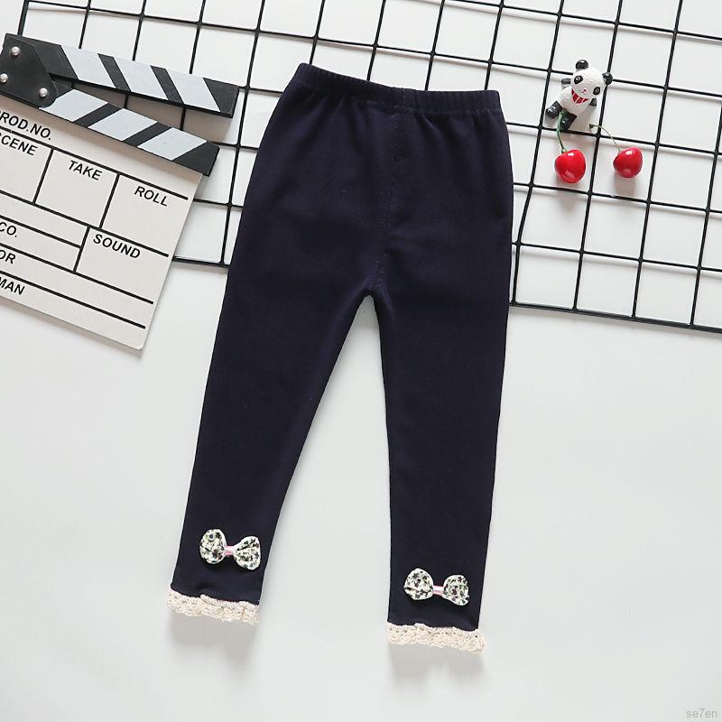 Quần Legging Màu Trơn Cho Bé Gái 6 Tháng - 4 Tuổi