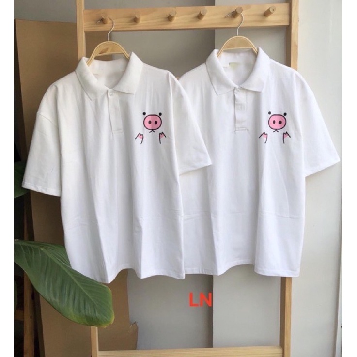 [ Rẻ vô địch ] Áo thun có cổ , áo polo dáng rộng unisex - MẶT ỈN