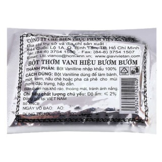 (10 ống/hộp) BỘT THƠM VANI NGUYÊN CHẤT HIỆU CON BƯỚM